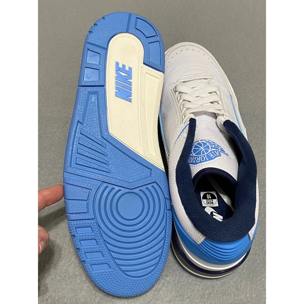 Nike Air Jordan 2 Retro Low UNC‎ White University Blue Navy FD0383-144 Mens 10